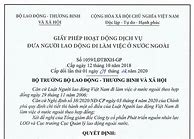 Giấy Phép Hoạt Động Đưa Người Đi Nước Ngoài